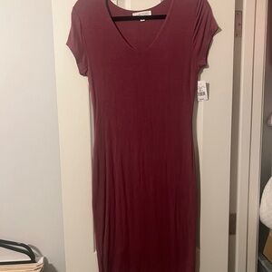 Dry Goods Burgundy Midi Dress